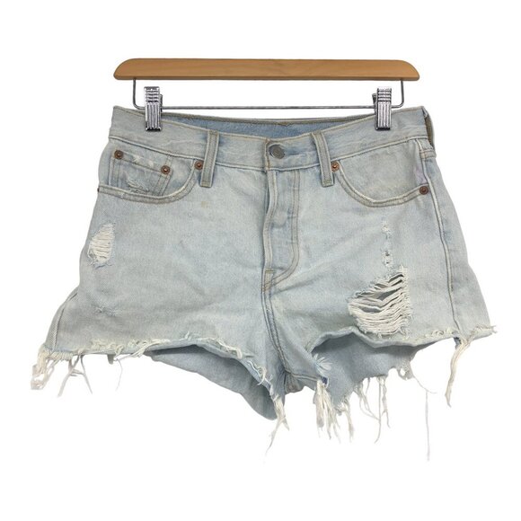 Levi's Acid Wash High Rise Wedgie Fit Shorts size 26 - Picture 2 of 16